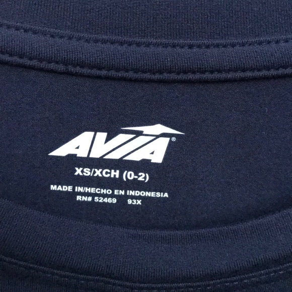 NWT Avia Blue & White Ruched Long Sleeve Tee XS - Picture 7 of 12